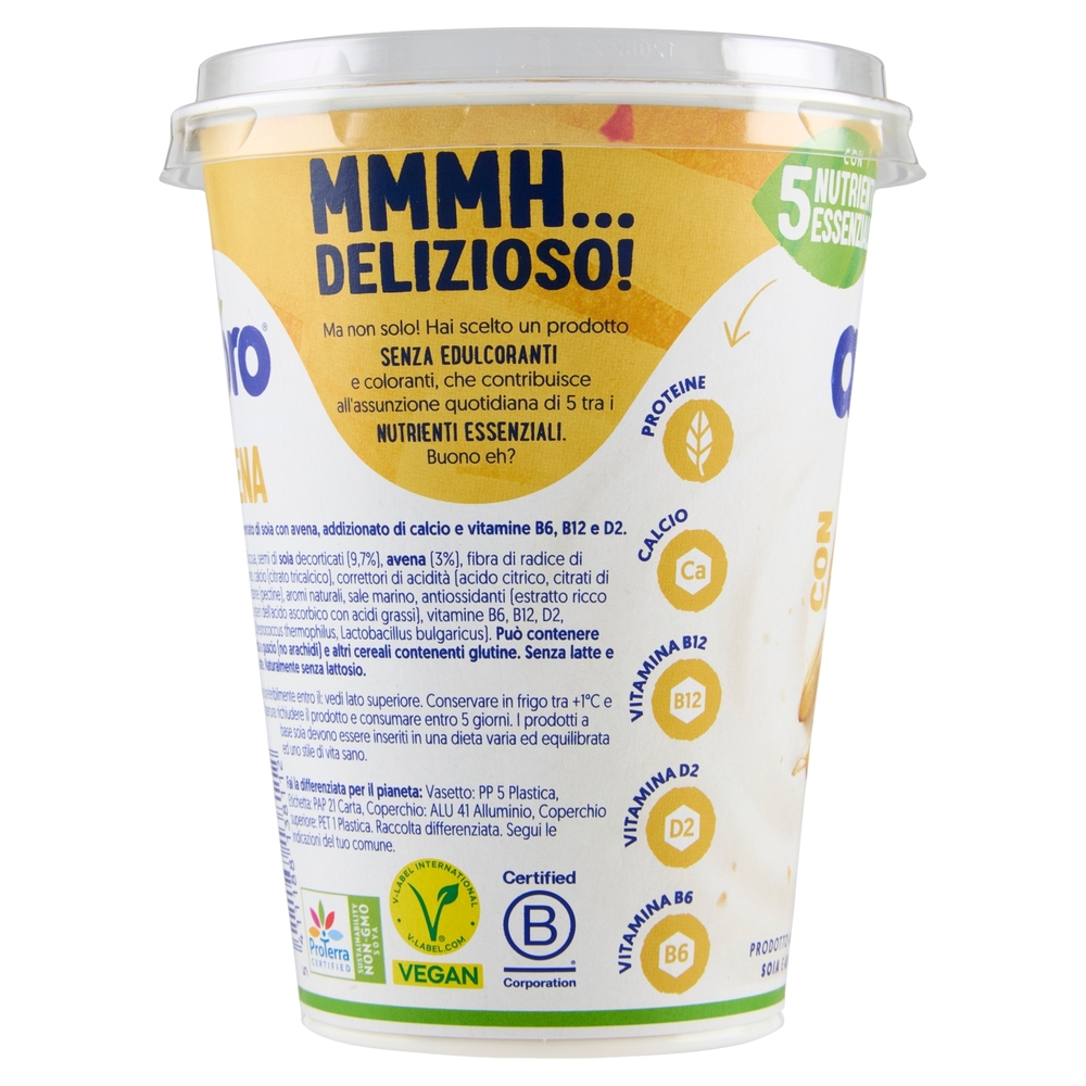 ALPRO Alternativa Vegetale allo Yogurt, a base di Soia e Avena, basso in Grassi, No Lattosio, 400g